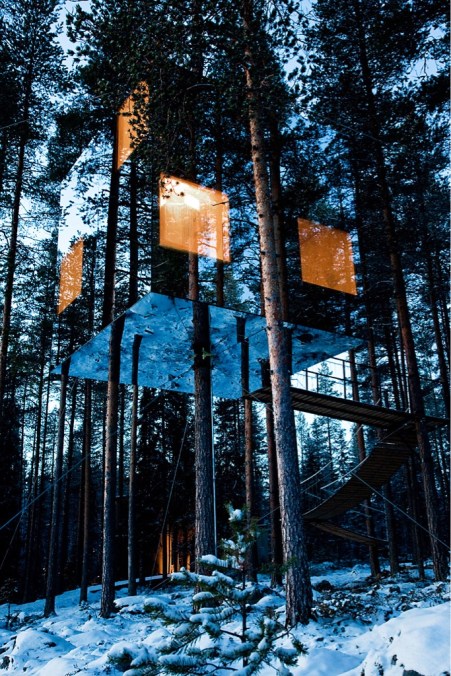 mirror tree house